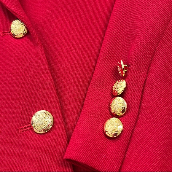 Lauren Ralph Lauren 16 XL Wool Blazer Jacket RL Lined Christmas Red - Picture 4 of 7